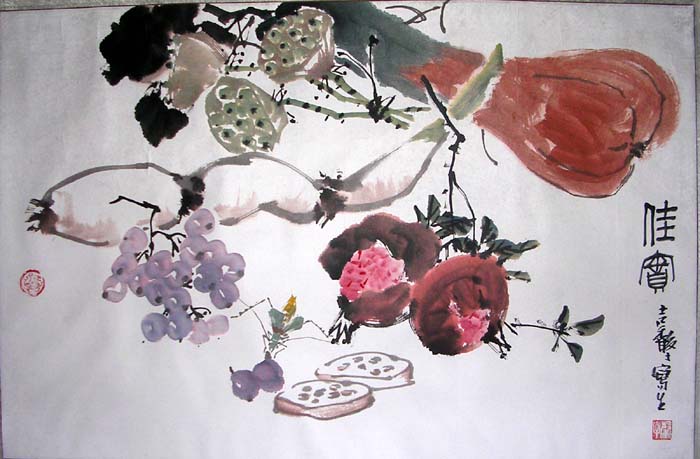 作者：张继馨&nbsp;花鸟&nbsp;￥：赏真阁藏品&nbsp;单击鼠标查看大图！