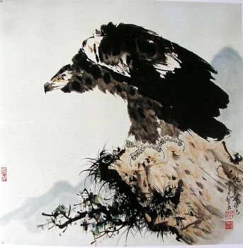 作者：徐纯原&nbsp;花鸟《鹰》&nbsp;￥：赏真阁藏品&nbsp;单击鼠标查看详细介绍！