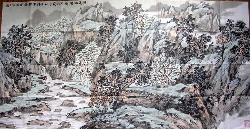 作者：倪建鸣&nbsp;山水&nbsp;￥：000000&nbsp;单击鼠标查看大图！