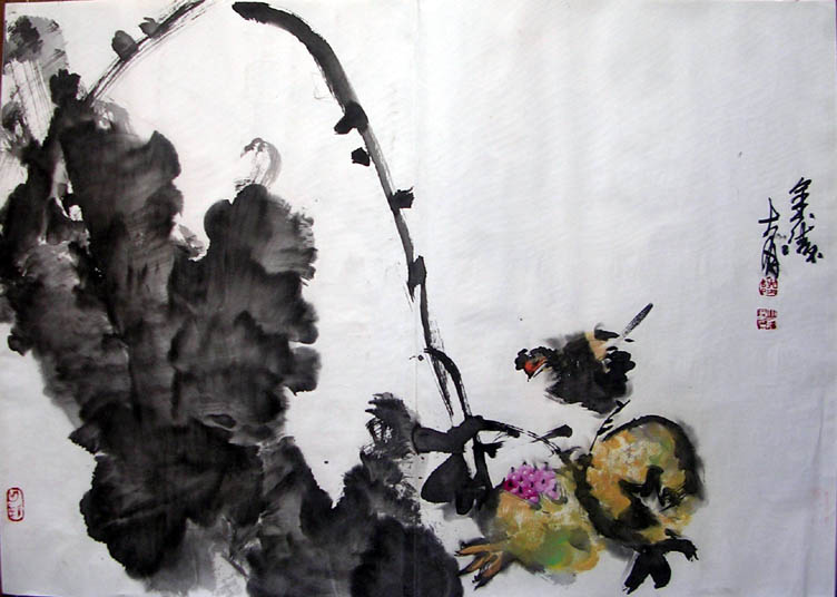 作者：陆大有&nbsp;花鸟&nbsp;￥：协商&nbsp;单击鼠标查看大图！