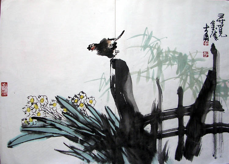 作者：陆大有&nbsp;花鸟&nbsp;￥：协商&nbsp;单击鼠标查看大图！