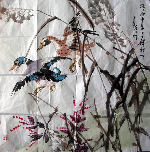 作者：张继馨&nbsp;花鸟&nbsp;￥：赏真阁藏品&nbsp;单击鼠标查看大图！