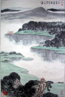 作者：洪维勤&nbsp;山水&nbsp;￥：赏真阁藏品&nbsp;单击鼠标查看详细介绍！