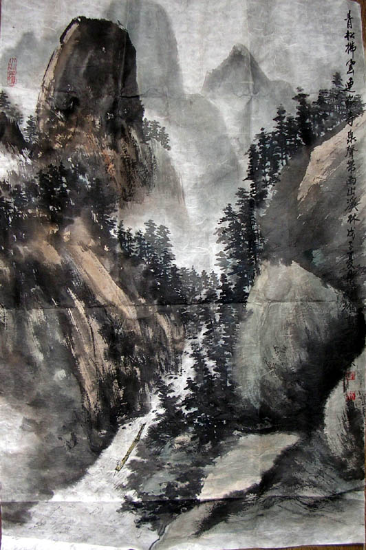 作者：何明耀&nbsp;山水&nbsp;￥：600&nbsp;单击鼠标查看大图！