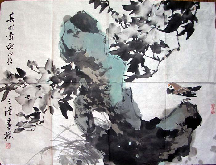 作者：施雨&nbsp;花鸟&nbsp;￥：5000&nbsp;单击鼠标查看大图！