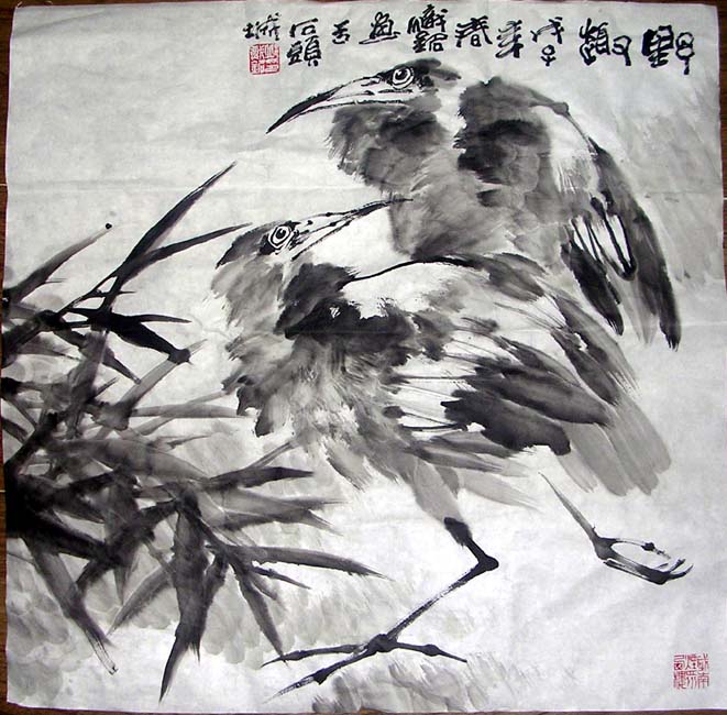 作者：邱炽铭&nbsp;花鸟&nbsp;￥：赏真阁藏品&nbsp;单击鼠标查看大图！