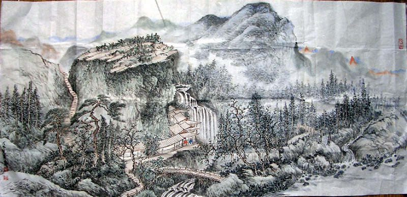 作者：钟道义&nbsp;山水&nbsp;￥：4500&nbsp;单击鼠标查看大图！