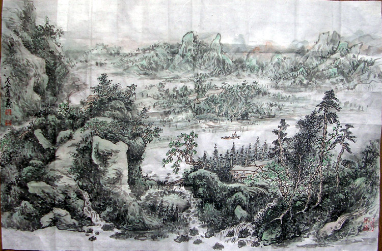 作者：钟道义&nbsp;山水&nbsp;￥：4000&nbsp;单击鼠标查看大图！