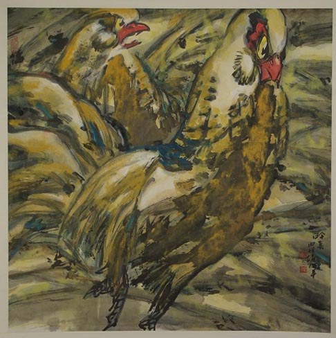 作者：赵治平&nbsp;  花鸟  &nbsp;￥：赏真阁藏品&nbsp;单击鼠标查看大图！