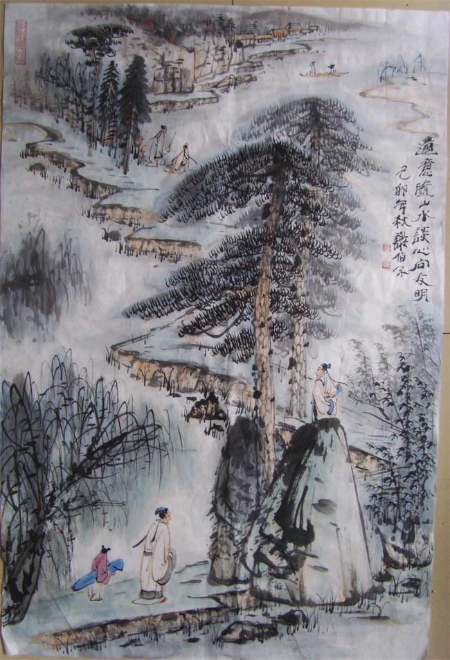 作者：谢伯子&nbsp;人物山水&nbsp;￥：赏真阁藏品&nbsp;单击鼠标查看大图！