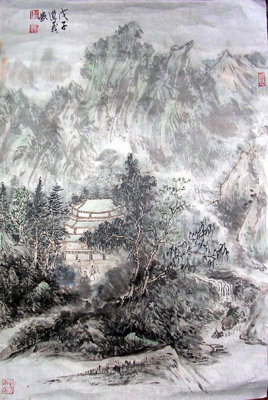 作者：钟道义&nbsp;山水&nbsp;￥：赏真阁藏品&nbsp;单击鼠标查看大图！