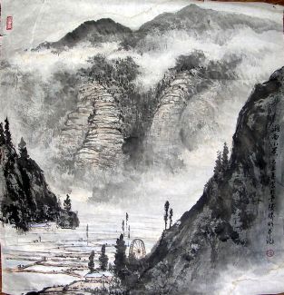 作者：傅瑜明&nbsp;山水&nbsp;￥：赏真阁藏品&nbsp;单击鼠标查看详细介绍！