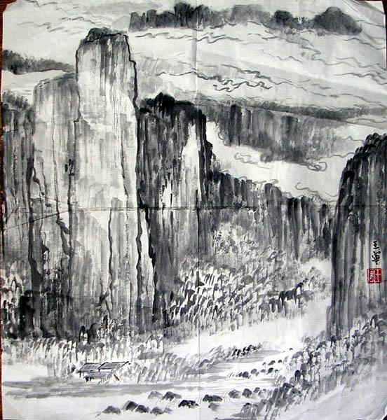 作者：王宁&nbsp;山水&nbsp;￥：1000&nbsp;单击鼠标查看大图！