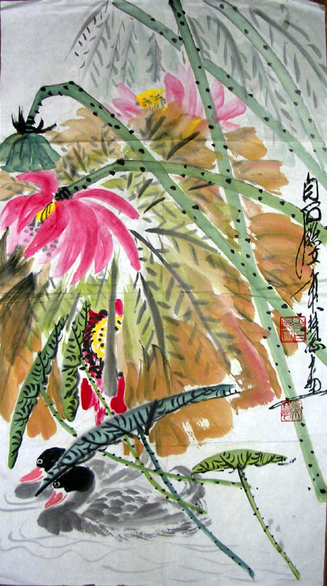 作者：齐秉慧&nbsp;花鸟&nbsp;￥：赏真阁藏品&nbsp;单击鼠标查看大图！