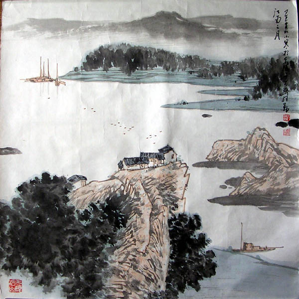 作者：洪维勤&nbsp;山水&nbsp;￥：3000&nbsp;单击鼠标查看大图！