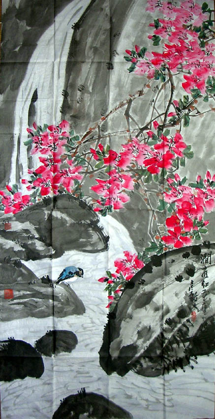 作者：张继馨&nbsp;花鸟&nbsp;￥：赏真阁藏品&nbsp;单击鼠标查看大图！