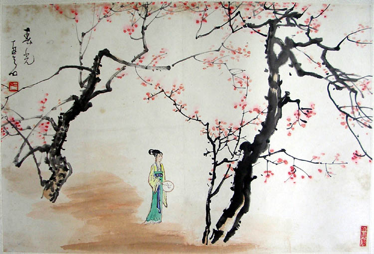 作者：傅二石&nbsp;人面桃花相映红&nbsp;￥：13000&nbsp;单击鼠标查看大图！