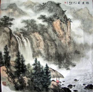 作者：傅瑜明&nbsp;山水&nbsp;￥：赏真阁藏品&nbsp;单击鼠标查看详细介绍！