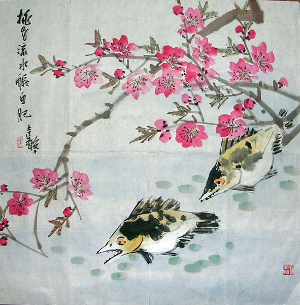 作者：张继馨&nbsp;花鸟&nbsp;￥：协商&nbsp;单击鼠标查看大图！