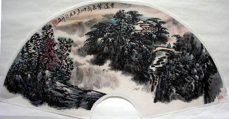 作者：张乃冬&nbsp;山水扇面&nbsp;￥：1000&nbsp;单击鼠标查看大图！