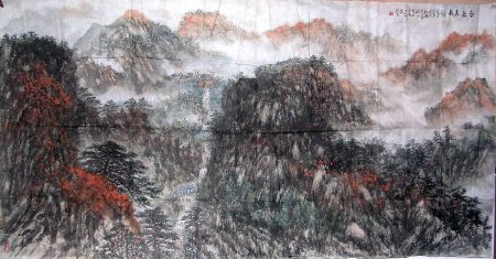 作者：蔡松昌&nbsp;山水《泰岳晨曦》&nbsp;￥：协商&nbsp;单击鼠标查看详细介绍！