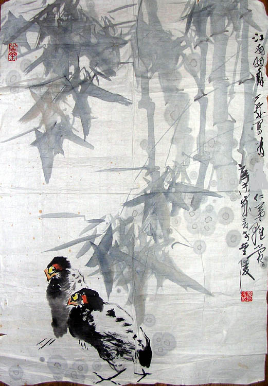 作者：施永成&nbsp;  花鸟&nbsp;￥：协商&nbsp;单击鼠标查看大图！