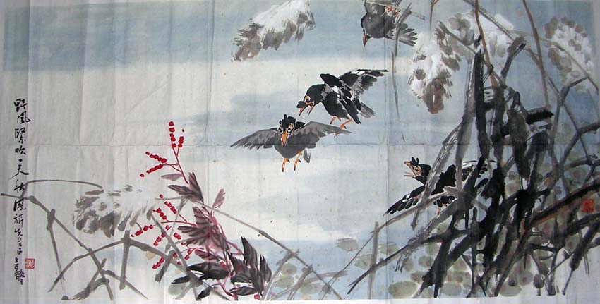 作者：张继馨&nbsp;花鸟&nbsp;￥：协商&nbsp;单击鼠标查看大图！