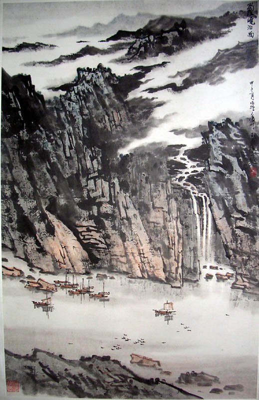 作者：宋玉麟&nbsp;《峡江晓泊》&nbsp;￥：100000&nbsp;单击鼠标查看大图！