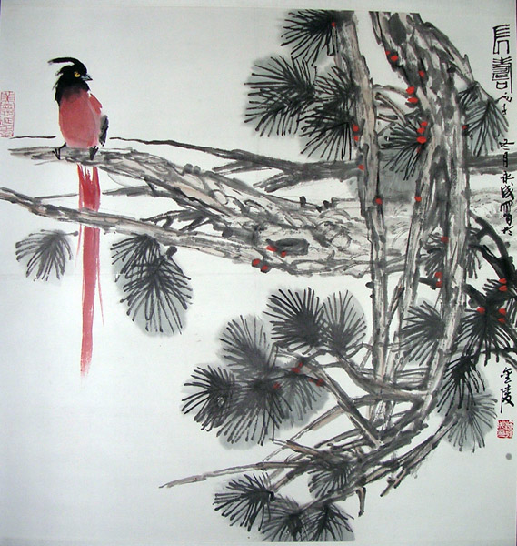 作者：施永成&nbsp;花鸟&nbsp;￥：协商&nbsp;单击鼠标查看大图！