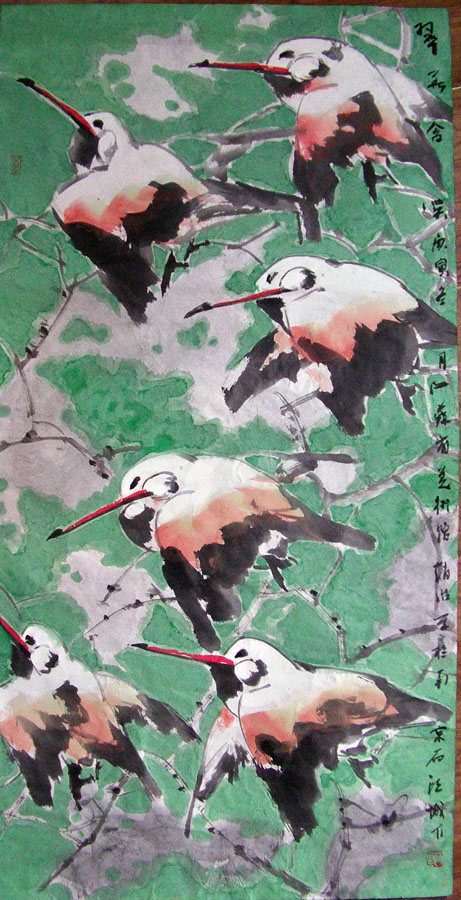 作者：赵治平&nbsp;花鸟&nbsp;￥：协商&nbsp;单击鼠标查看大图！