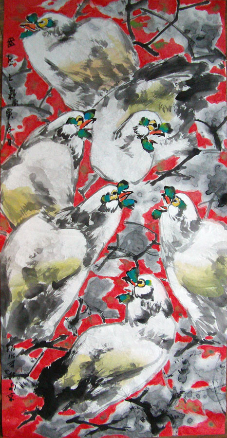 作者：赵治平&nbsp;花鸟&nbsp;￥：协商&nbsp;单击鼠标查看大图！