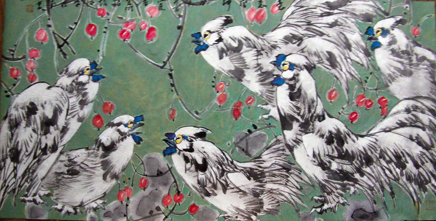 作者：赵治平&nbsp;花鸟&nbsp;￥：协商&nbsp;单击鼠标查看大图！