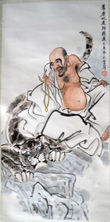 作者：金大雪&nbsp;人物 <伏虎罗汉>&nbsp;￥：协商&nbsp;单击鼠标查看详细介绍！