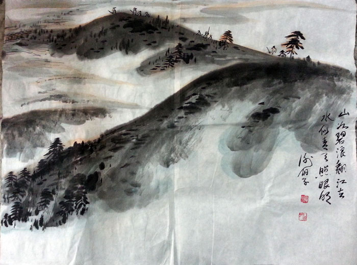 作者：谢伯子&nbsp;山水&nbsp;￥：协商&nbsp;单击鼠标查看大图！