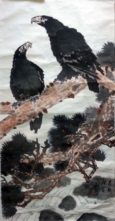 作者：张继馨&nbsp;花鸟《志在青云》&nbsp;￥：协商&nbsp;单击鼠标查看详细介绍！