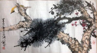 作者：徐纯原&nbsp;松雀图&nbsp;￥：協商&nbsp;单击鼠标查看详细介绍！