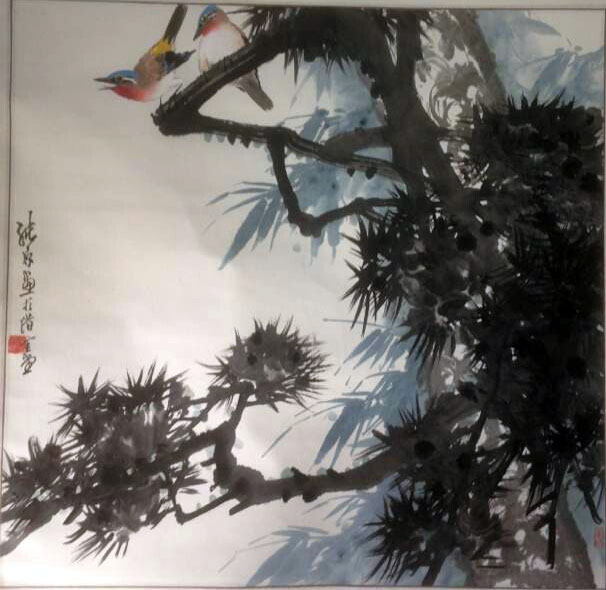 作者：徐纯原&nbsp;松雀图&nbsp;￥：协商&nbsp;单击鼠标查看大图！