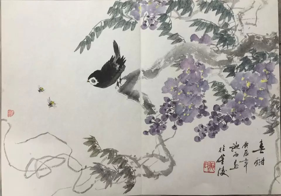 作者：施雨&nbsp;花鸟&nbsp;￥：协商&nbsp;单击鼠标查看大图！