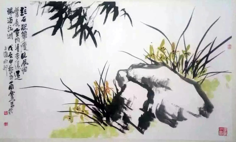 作者：曹简楼&nbsp;兰竹石图&nbsp;￥：协商&nbsp;单击鼠标查看大图！