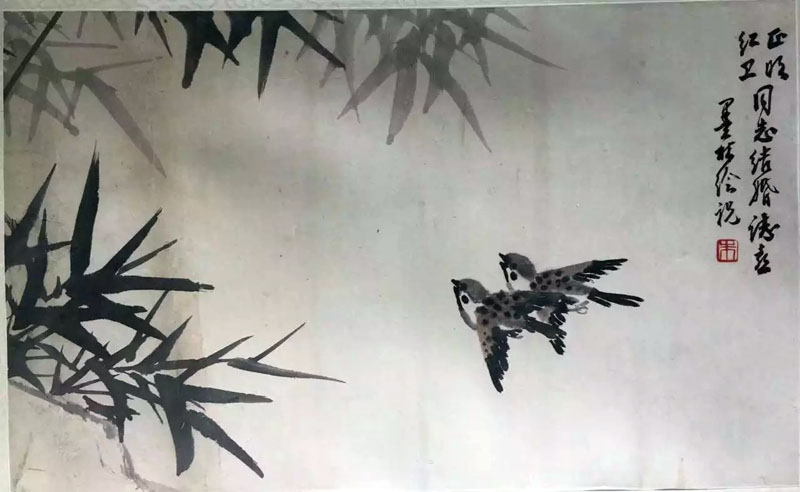 作者：朱墨林&nbsp;花鸟&nbsp;￥：协商&nbsp;单击鼠标查看大图！