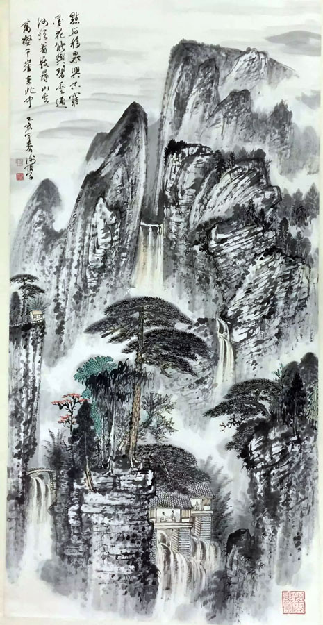 作者：谢伯子&nbsp;山水&nbsp;￥：协商&nbsp;单击鼠标查看大图！