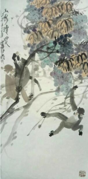 作者：徐培晨&nbsp;花鸟 葡萄&nbsp;￥：协商&nbsp;单击鼠标查看大图！