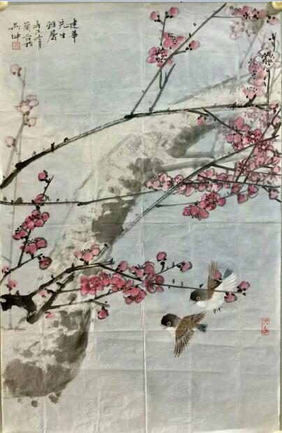 作者：沈建国&nbsp;花鸟&nbsp;￥：协商&nbsp;单击鼠标查看大图！