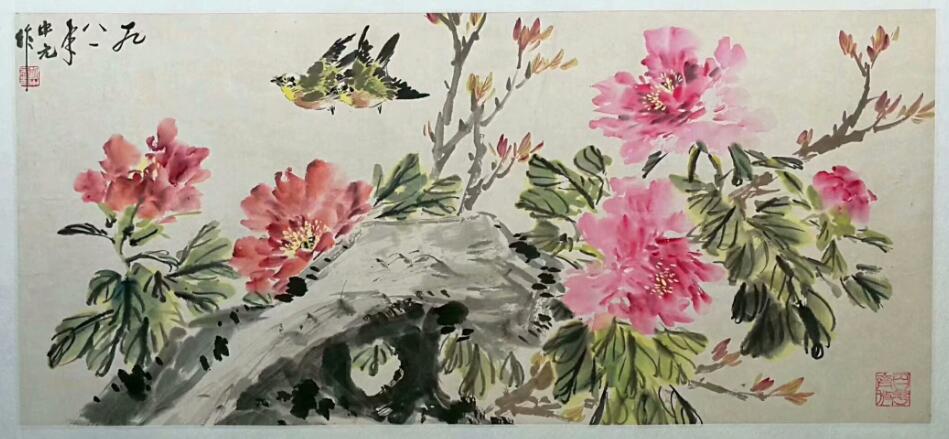 作者：胡中元&nbsp;花鸟&nbsp;￥：协商&nbsp;单击鼠标查看大图！