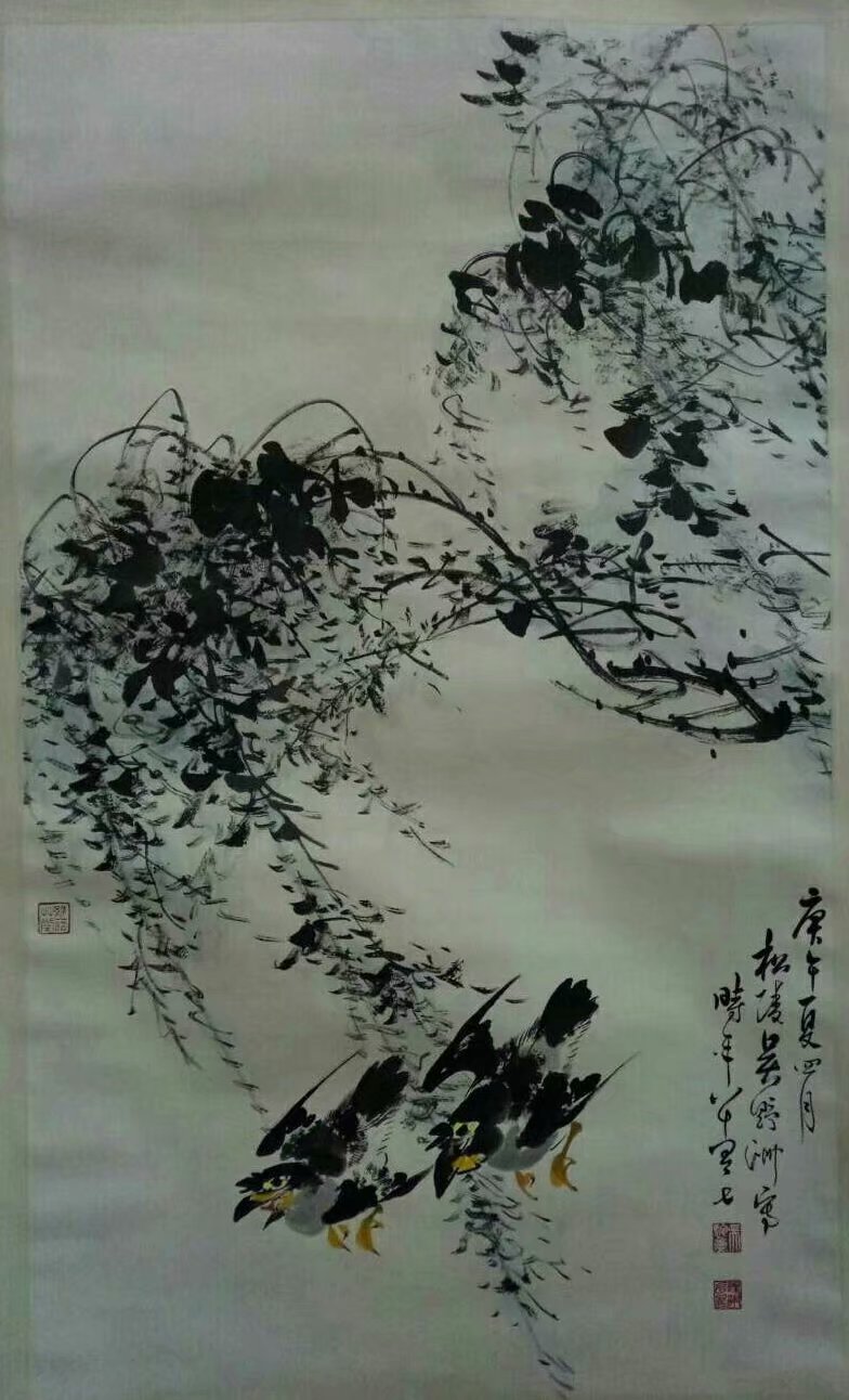 作者：吴野洲&nbsp;花鸟&nbsp;￥：协商&nbsp;单击鼠标查看大图！