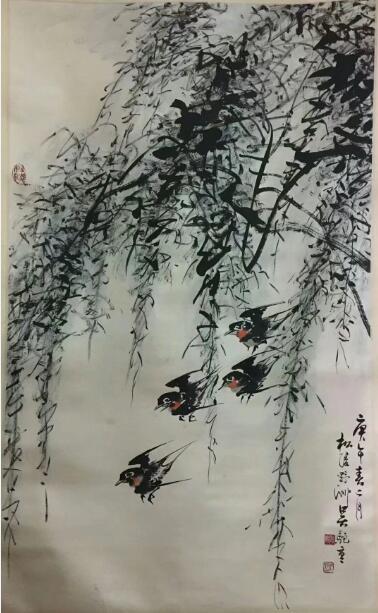 作者：吴野洲&nbsp;花鸟&nbsp;￥：协商&nbsp;单击鼠标查看大图！