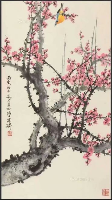 作者：乔木&nbsp;花鸟　　梅雀图&nbsp;￥：协商&nbsp;单击鼠标查看详细介绍！