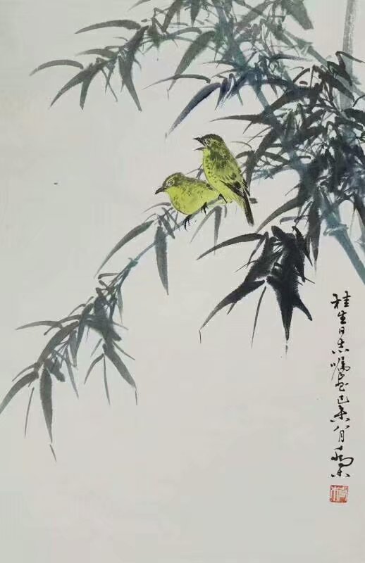 作者：乔木&nbsp;花鸟　竹雀图&nbsp;￥：协商&nbsp;单击鼠标查看大图！