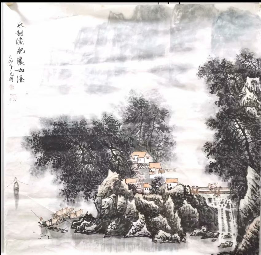 作者：侯志明&nbsp;山水&nbsp;￥：协商&nbsp;单击鼠标查看大图！