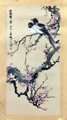 作者：赵松泉&nbsp;花鸟《五福双喜》&nbsp;￥：协商&nbsp;单击鼠标查看详细介绍！